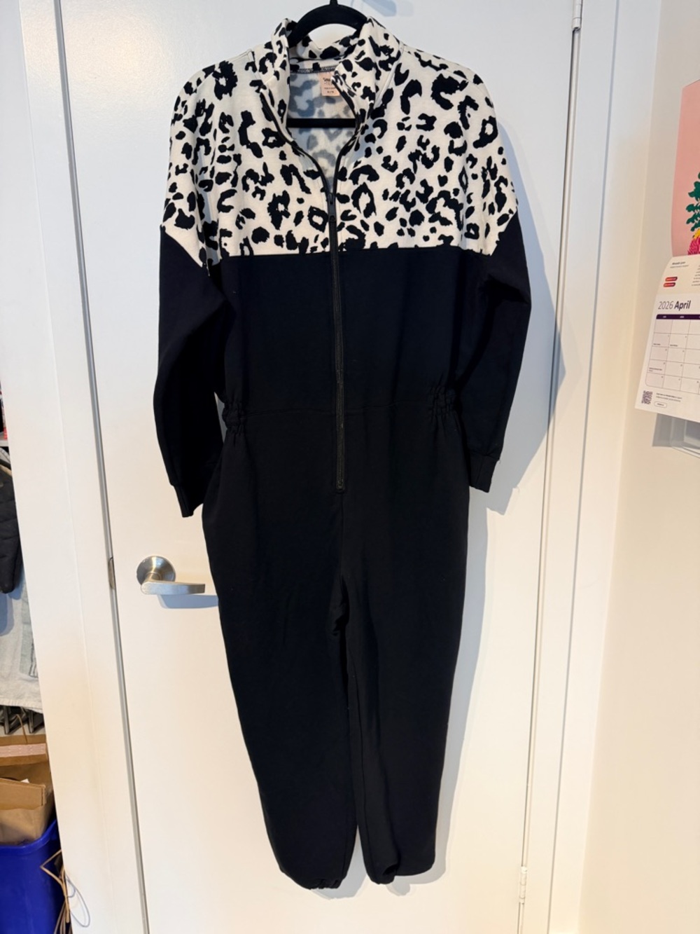 Smash+Tess Black and White Leopard Print One-Piece Romper